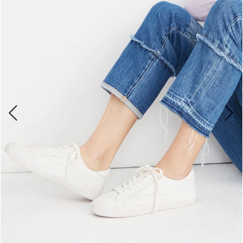 Madewell Women’s Sidewalk Low Top Sneakers in Leather size 9